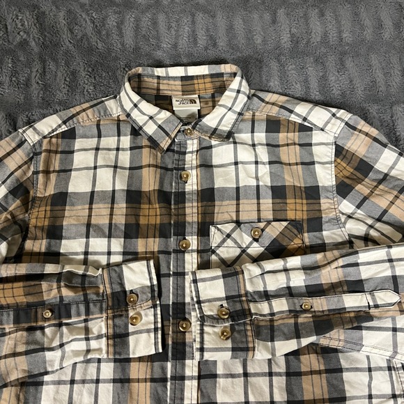 The North Face Other - The North Face Men Plaid Flannel Long Sleeve Button Up Shirt Size M Cotton Blend
